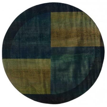 SPHINX BY ORIENTAL WEAVERS Area Rugs, Kharma Ii 1092L 8' Round Round - Blue/ Gold-Polypropylene K1092L240240ST